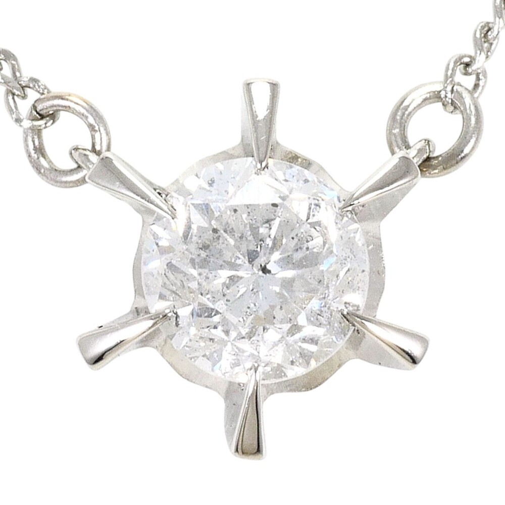 PT850 Platinum Necklace with 0.792ct Diamond (I1 clarity), Certificate of Aut...